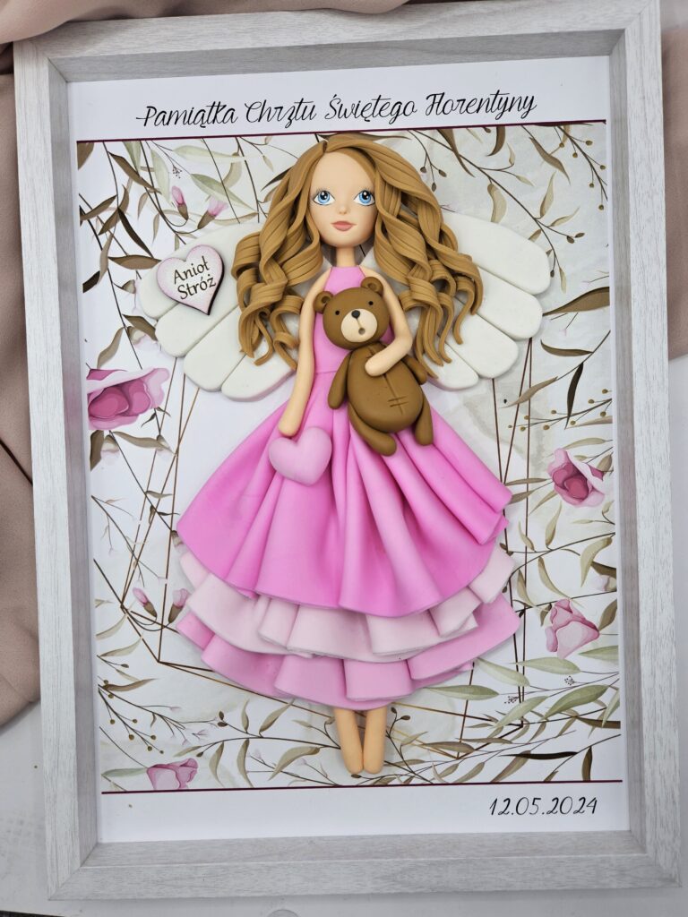 Ręcznie wykonane anioły na zamówienie, oryginalne prezenty na chrzest