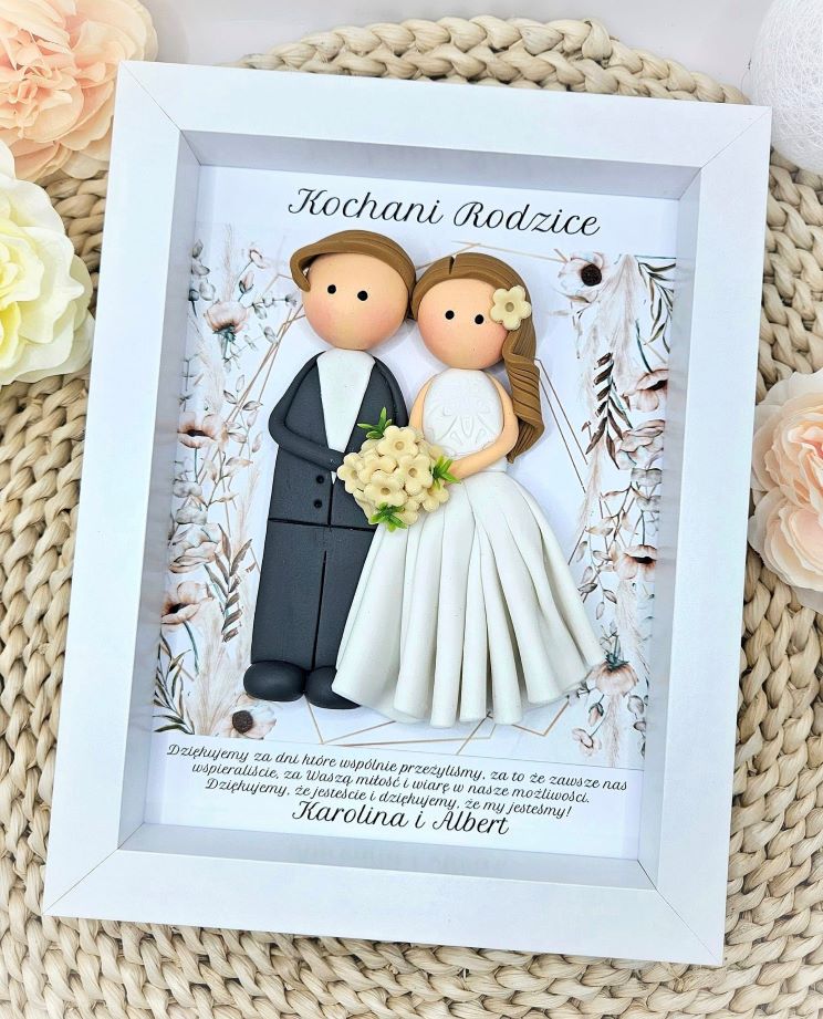 figurki-slubne-w-ramce-prezent-podziekowanie-dla-rodzicow-chrzestnych-dziedkow-slub