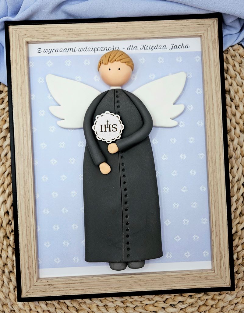 podziękowanie-dla-księdza-prezent-dla-księdza-anioł-w-ramce