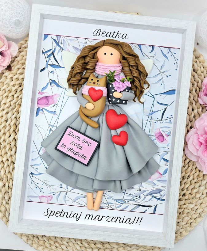 prezent-dla-kociary-upominek-dla-kociej-mamy-aniołek-z-kotkiem