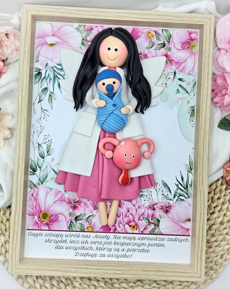 prezent-dla-pani-ginekolog-anioł-w-ramce-artilka