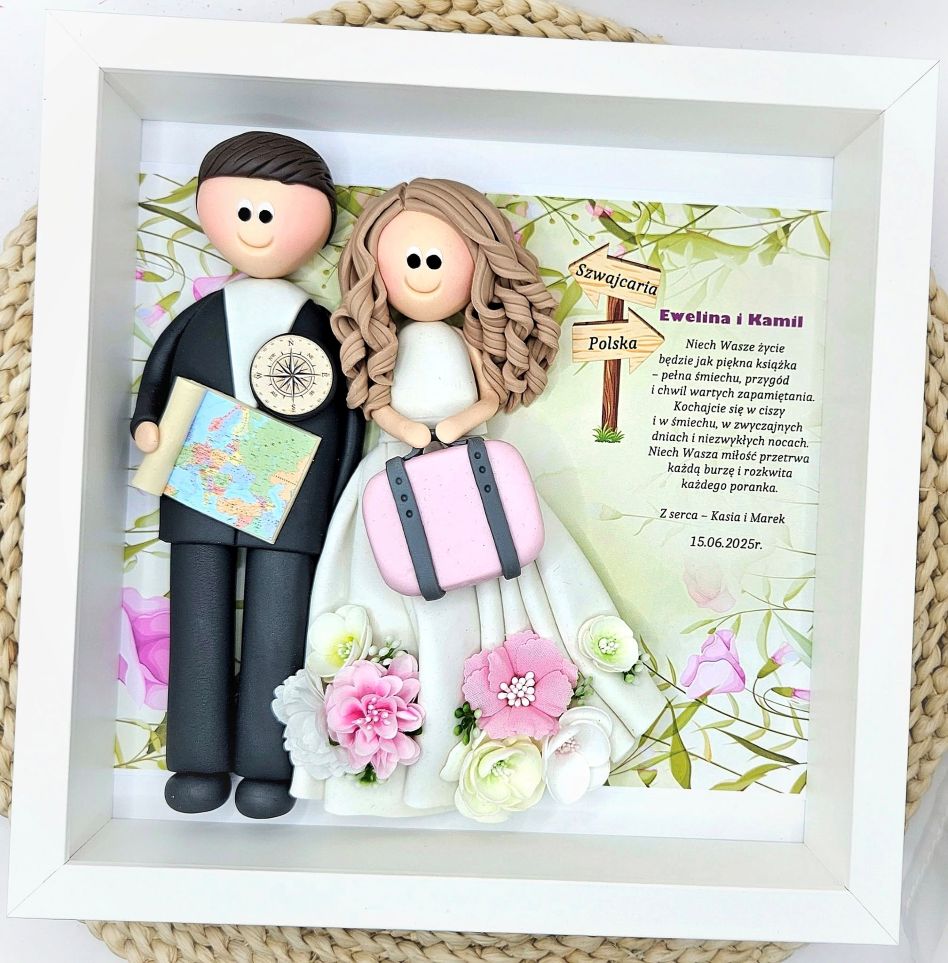 prezent-dla-pary-młodej-ślub-figurki-w-ramce-artilka